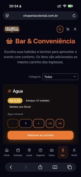 Colonial · Estoque · Bar & Conveniência